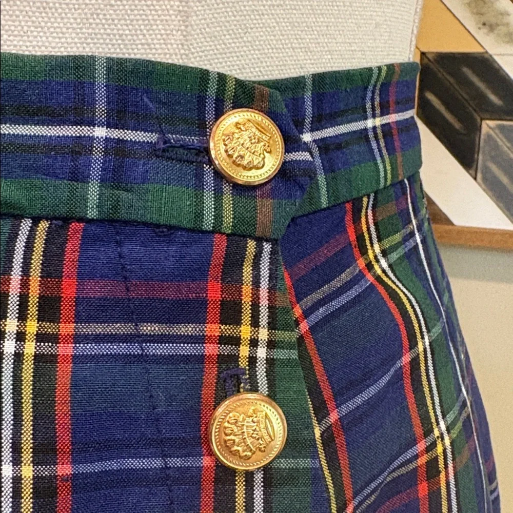 Ralph Lauren Blue and Green Plaid Pencil Skirt - Picture 5 of 14
